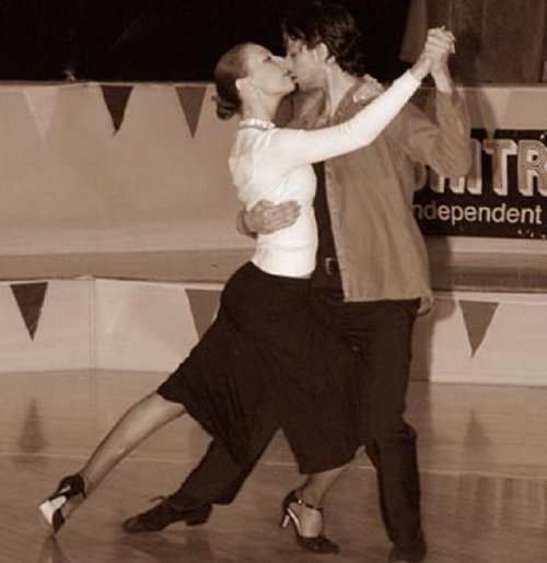 Catriona Wiles with Amir Giles